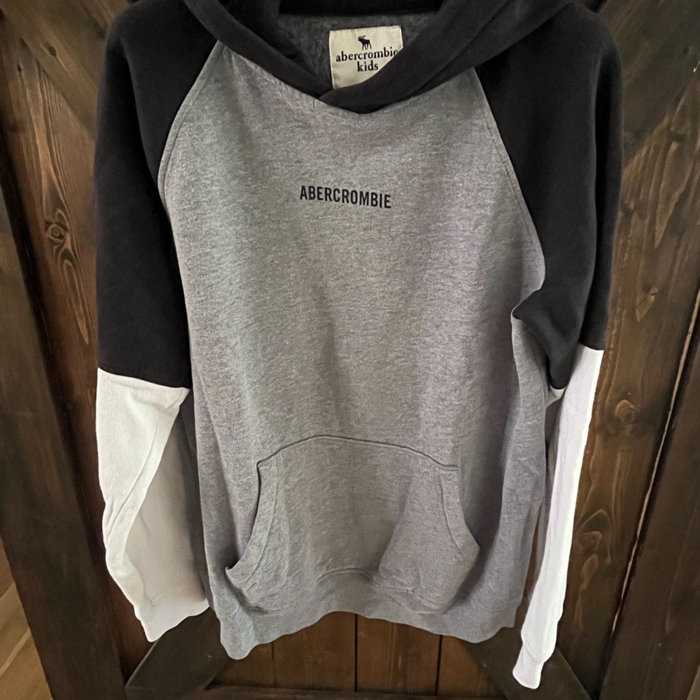 Abercrombie Kids Gray and Black Hoodie